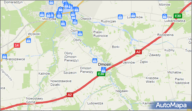 mapa Dmosin Drugi, Dmosin Drugi na mapie Targeo