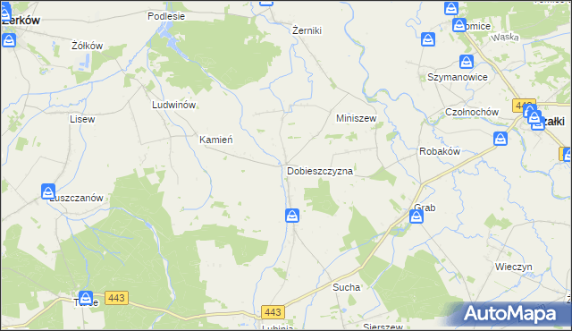 mapa Dobieszczyzna, Dobieszczyzna na mapie Targeo