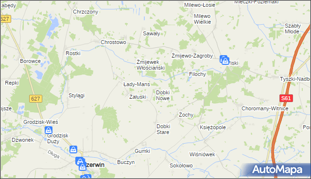 mapa Dobki Nowe, Dobki Nowe na mapie Targeo