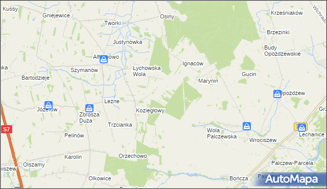 mapa Dobra Wola gmina Jasieniec, Dobra Wola gmina Jasieniec na mapie Targeo