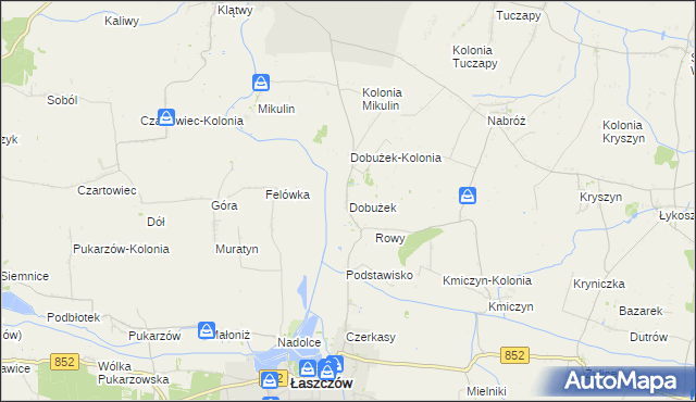 mapa Dobużek, Dobużek na mapie Targeo