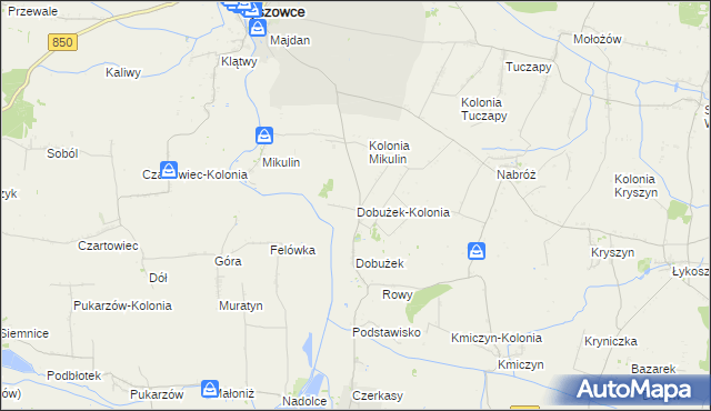 mapa Dobużek-Kolonia, Dobużek-Kolonia na mapie Targeo