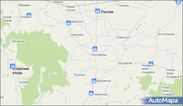 mapa Domasłów, Domasłów na mapie Targeo