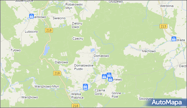 mapa Domatowo, Domatowo na mapie Targeo