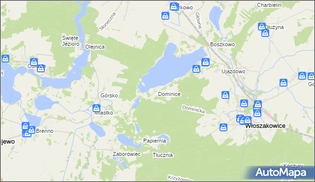 mapa Dominice, Dominice na mapie Targeo