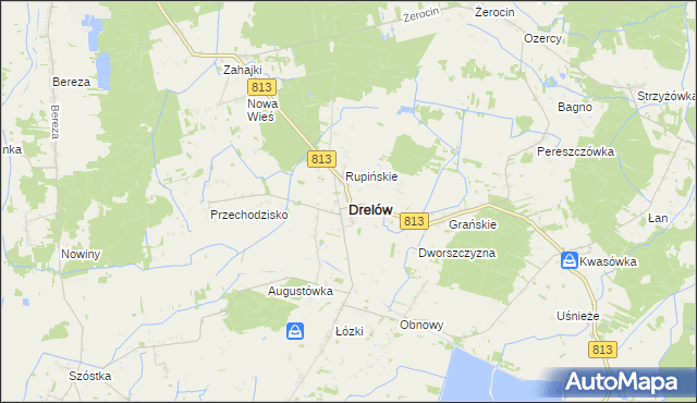 mapa Drelów, Drelów na mapie Targeo