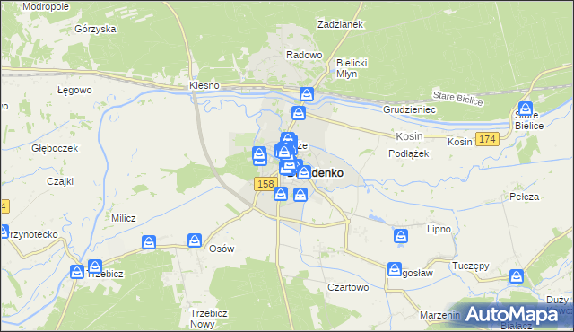 mapa Drezdenko, Drezdenko na mapie Targeo