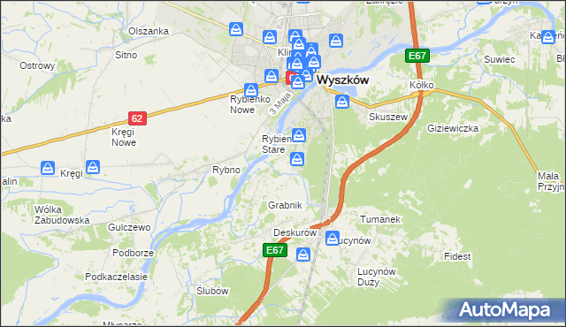 mapa Drogoszewo gmina Wyszków, Drogoszewo gmina Wyszków na mapie Targeo