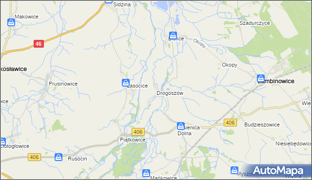 mapa Drogoszów, Drogoszów na mapie Targeo