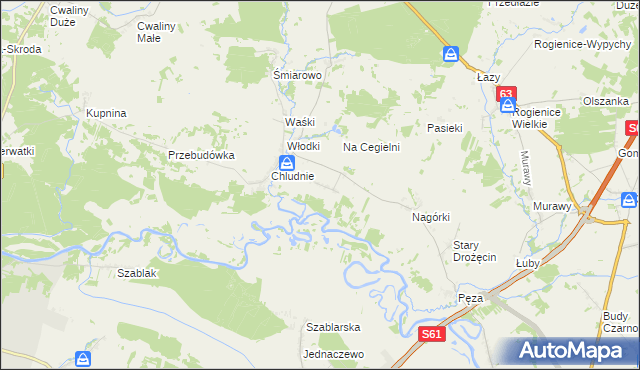 mapa Drożęcin-Lubiejewo, Drożęcin-Lubiejewo na mapie Targeo