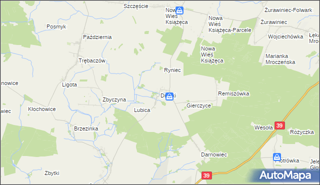 mapa Drożki, Drożki na mapie Targeo