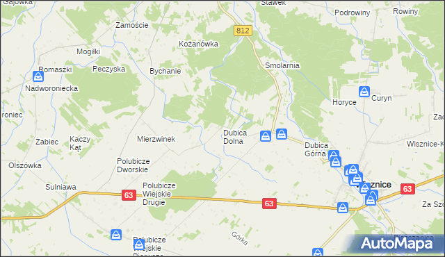 mapa Dubica Dolna, Dubica Dolna na mapie Targeo