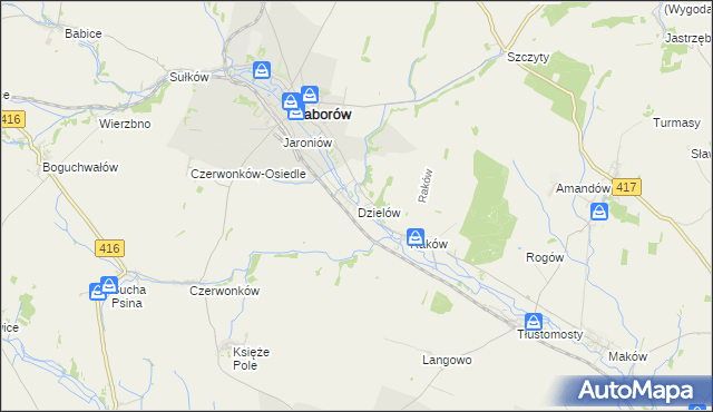 mapa Dzielów, Dzielów na mapie Targeo