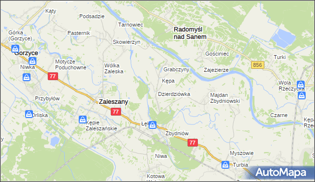 mapa Dzierdziówka, Dzierdziówka na mapie Targeo