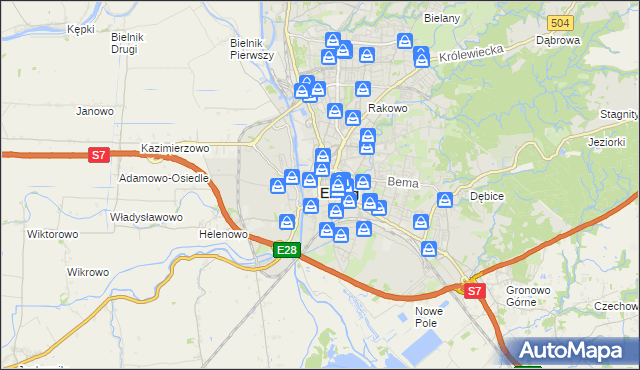 mapa Elbląga, Elbląg na mapie Targeo