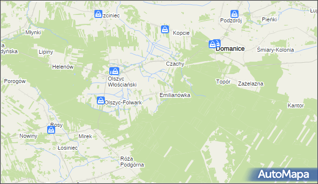 mapa Emilianówka, Emilianówka na mapie Targeo