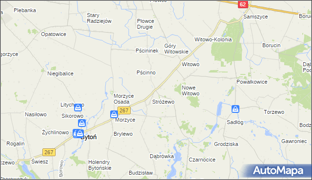 mapa Faliszewo, Faliszewo na mapie Targeo