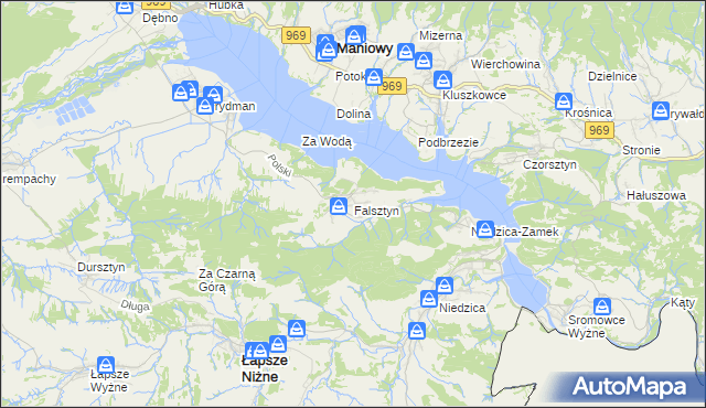 mapa Falsztyn, Falsztyn na mapie Targeo