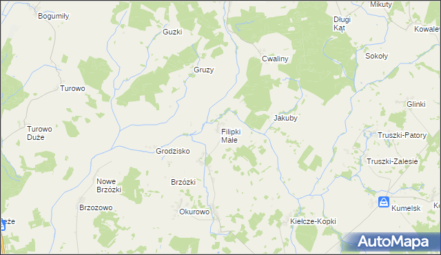 mapa Filipki Małe, Filipki Małe na mapie Targeo