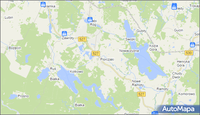 mapa Florczaki, Florczaki na mapie Targeo