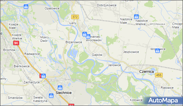 mapa Gajków, Gajków na mapie Targeo