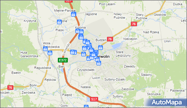 mapa Garwolin, Garwolin na mapie Targeo