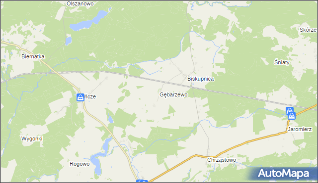 mapa Gębarzewo gmina Człuchów, Gębarzewo gmina Człuchów na mapie Targeo