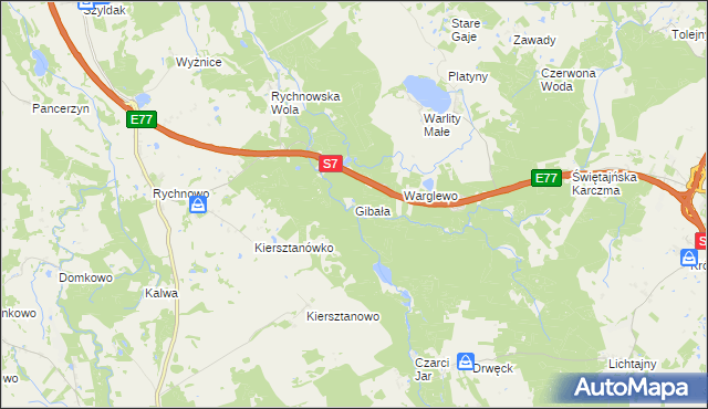 mapa Gibała, Gibała na mapie Targeo