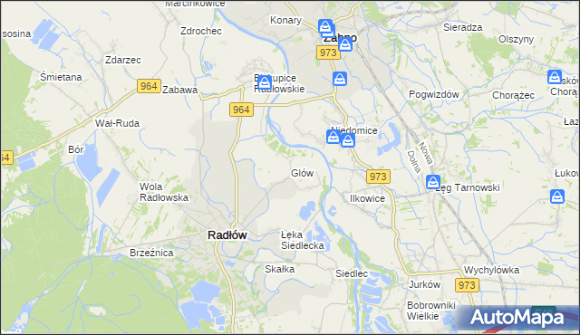 mapa Glów, Glów na mapie Targeo