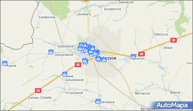 mapa Głubczyce, Głubczyce na mapie Targeo