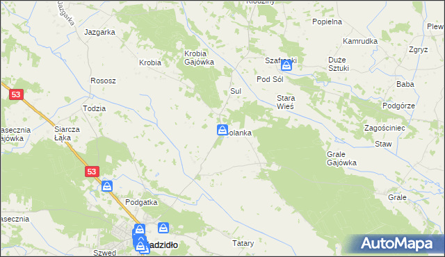 mapa Golanka gmina Kadzidło, Golanka gmina Kadzidło na mapie Targeo