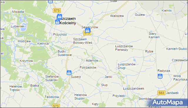 mapa Gołas, Gołas na mapie Targeo