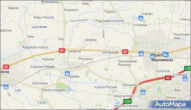 mapa Gołaszew, Gołaszew na mapie Targeo