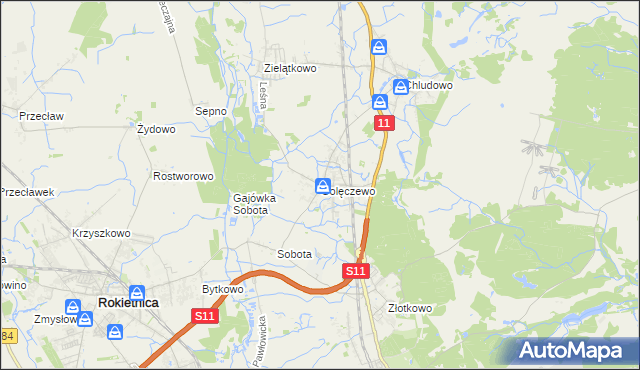 mapa Golęczewo, Golęczewo na mapie Targeo