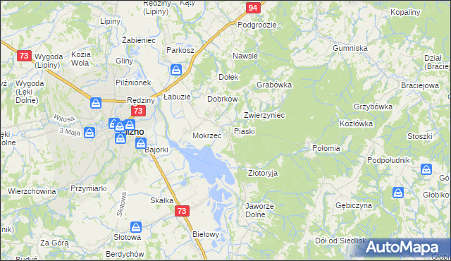 mapa Gołęczyna, Gołęczyna na mapie Targeo