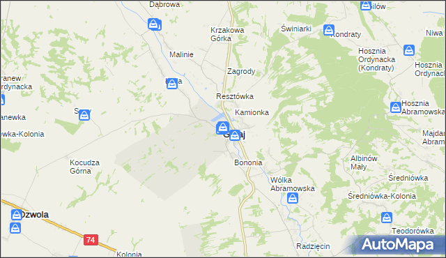 mapa Goraj powiat biłgorajski, Goraj powiat biłgorajski na mapie Targeo