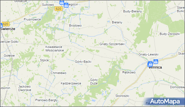 mapa Górki-Witowice, Górki-Witowice na mapie Targeo