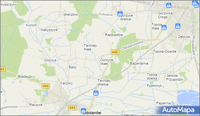 mapa Gorzyce Małe, Gorzyce Małe na mapie Targeo