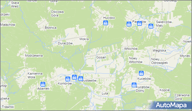 mapa Gosań, Gosań na mapie Targeo