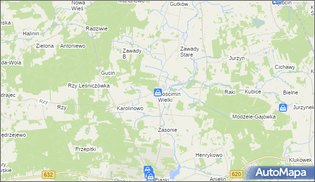 mapa Gościmin Wielki, Gościmin Wielki na mapie Targeo