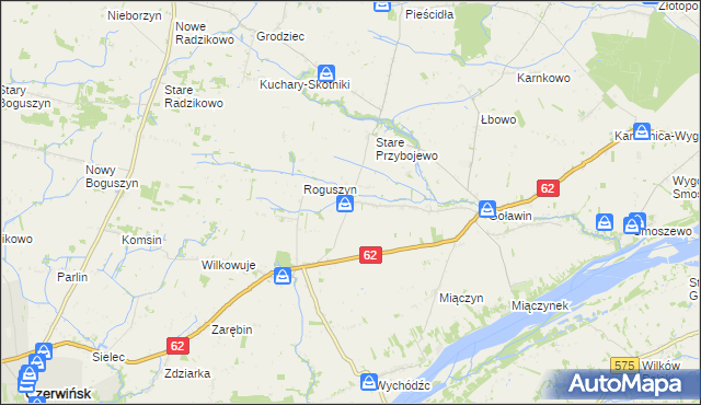 mapa Goworowo gmina Czerwińsk nad Wisłą, Goworowo gmina Czerwińsk nad Wisłą na mapie Targeo