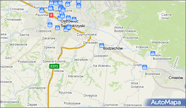 mapa Goździelin, Goździelin na mapie Targeo