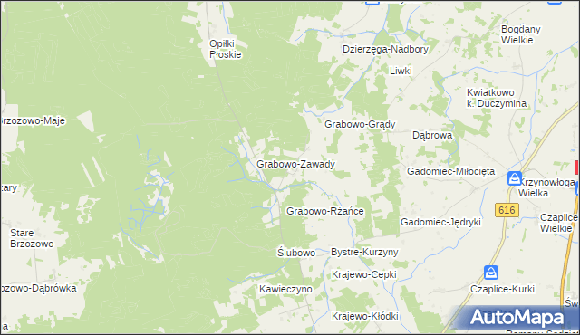mapa Grabowo-Skorupki, Grabowo-Skorupki na mapie Targeo