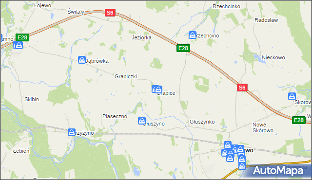 mapa Grapice, Grapice na mapie Targeo