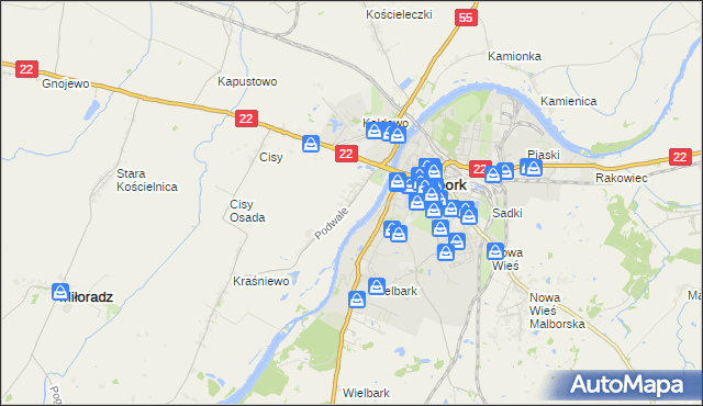 mapa Grobelno, Grobelno na mapie Targeo