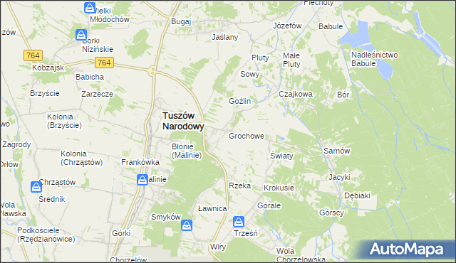 mapa Grochowe, Grochowe na mapie Targeo