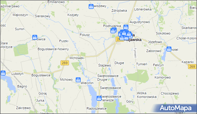 mapa Grochowiska gmina Izbica Kujawska, Grochowiska gmina Izbica Kujawska na mapie Targeo