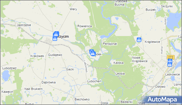 mapa Gródek gmina Drzycim, Gródek gmina Drzycim na mapie Targeo