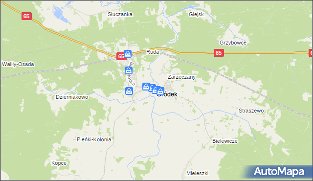 mapa Gródek powiat białostocki, Gródek powiat białostocki na mapie Targeo