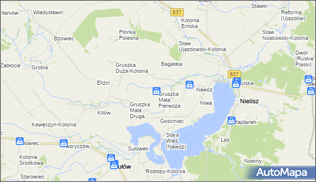 mapa Gruszka Mała Pierwsza, Gruszka Mała Pierwsza na mapie Targeo